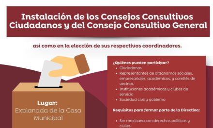 LA PRESIDENTA MUNICIPAL ROCIO ADAME INVITA A PARTICIPAR EN EL CONSEJO CONSULTIVO