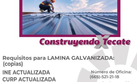 ENTREGARÁ GOBIERNO DE TECATE LÁMINA GALVANIZADA DEL PROGRAMA “CONSTRUYENDO X TECATE”: ROMÁN COTA MUÑOZ