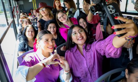 INVITA GOBERNADORA MARINA DEL PILAR A MUJERES A UTILIZAR EL TRANSPORTE VIOLETA EN MEXICALI