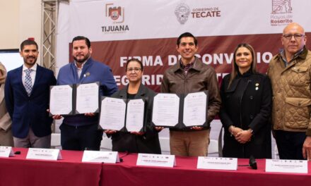 ALCALDES DE TIJUANA, ROSARITO Y TECATE, FIRMAN CONVENIO PARA CREAR LA POLICÍA METROPOLITANA