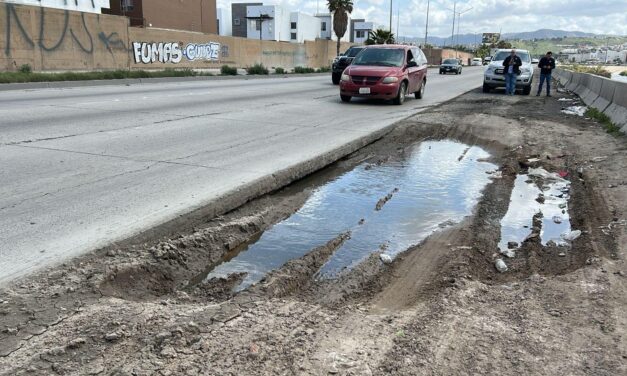 Informa XXV Ayuntamiento de Tijuana cierre de tramo en Vía Rápida Oriente por trabajos de reparación