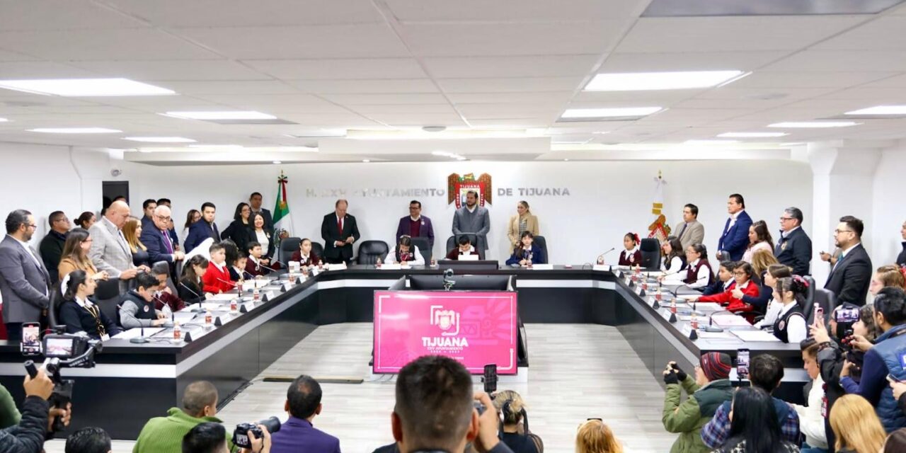 Sesiona el Cabildo Infantil del XXV Ayuntamiento de Tijuana