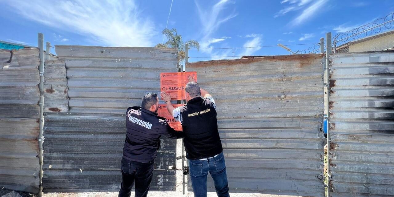 Clausura Gobierno Municipal de Tijuana establecimiento irregular en la colonia Jardín Dorado