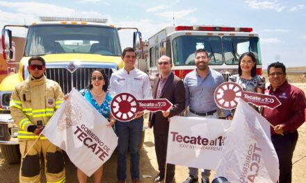 Atestigua Armando Ayala el arranque de la nueva estación de bomberos en Tecate