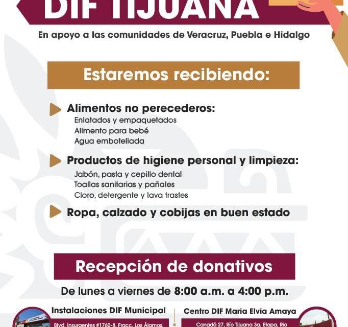 Se suma Gobierno Municipal con centros de acopio en apoyo a familias afectadas por lluvias en el país