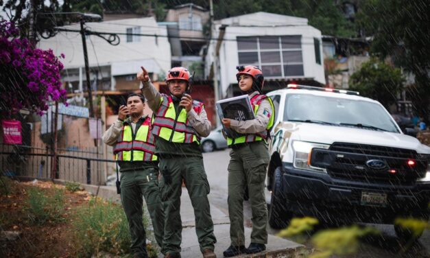 Atiende Tijuana más de 40 reportes derivados de las lluvias durante la madrugada de este jueves 1 de enero