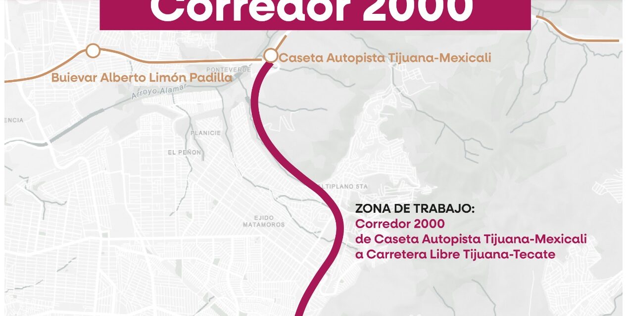 EXHORTA SIDURT A MANEJAR CON PRECAUCIÓN EN ZONA DE OBRAS DEL CORREDOR TIJUANA-ROSARITO 2000