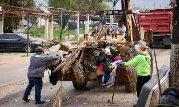 Recolecta Gobierno Municipal más de 105 toneladas de basura y escombro