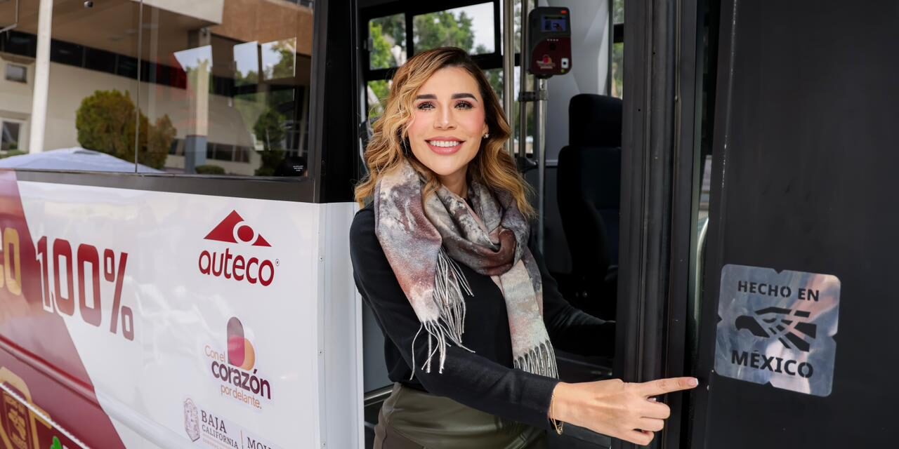PONE EN MARCHA GOBERNADORA MARINA DEL PILAR PRIMERA RUTA DE TRANSPORTE ELÉCTRICO EN MEXICALI
