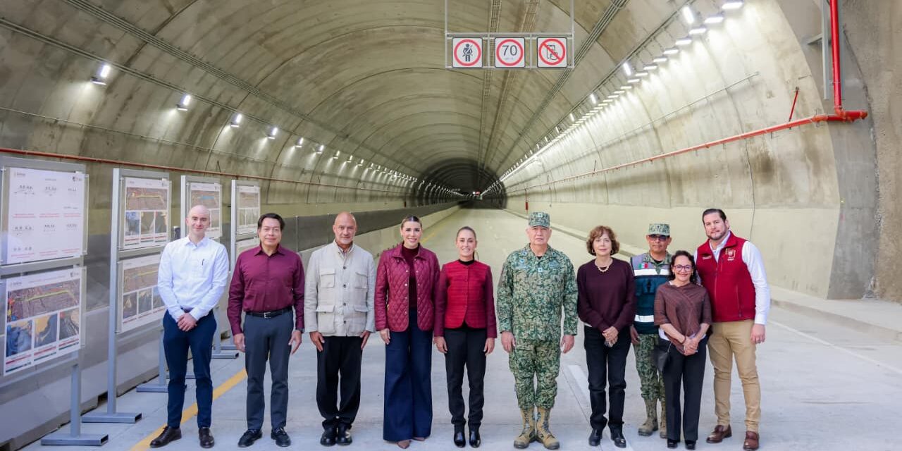 INAUGURAN CLAUDIA SHEINBAUM Y MARINA DEL PILAR PRIMER TRAMO DEL VIADUCTO ELEVADO Y LA UNIVERSIDAD ROSARIO CASTELLANOS EN TIJUANA
