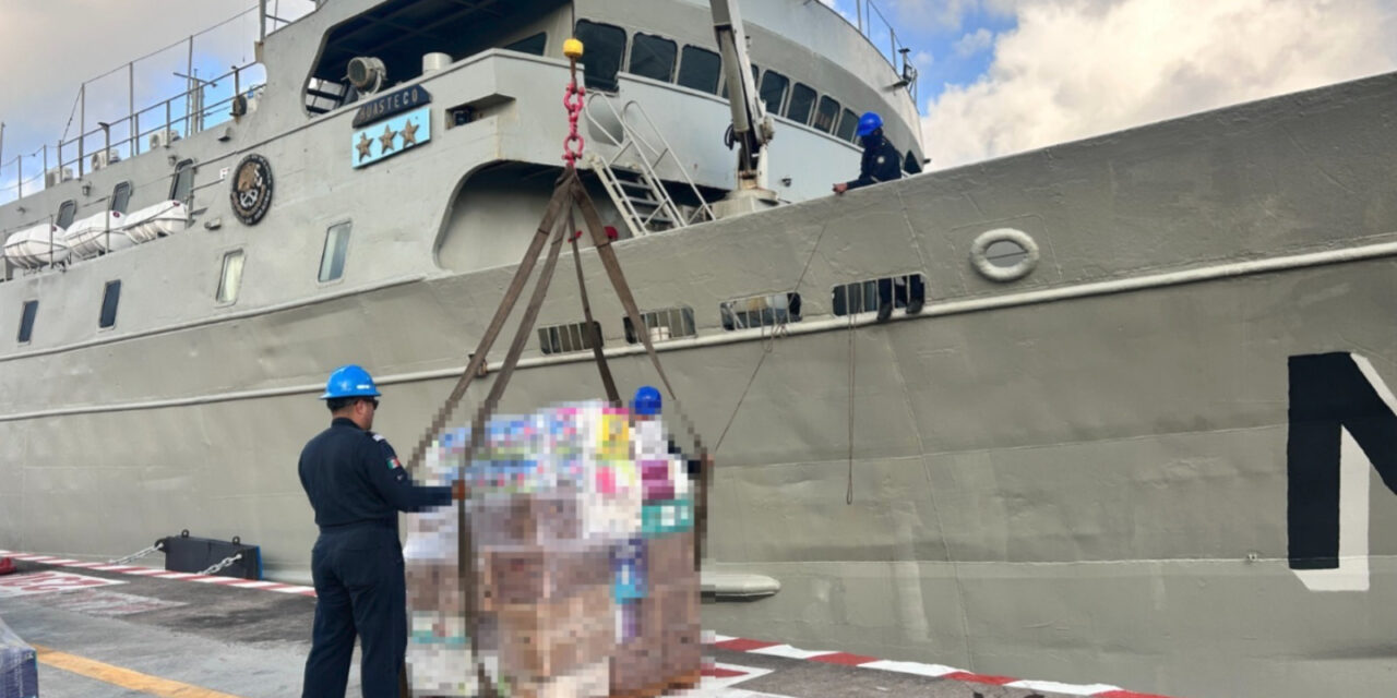ZARPAN LOS BUQUES PAPALOAPAN Y HUASTECO CON MÁS DE 718 TONELADAS DE AYUDA HUMANITARIA A VENEZUELA