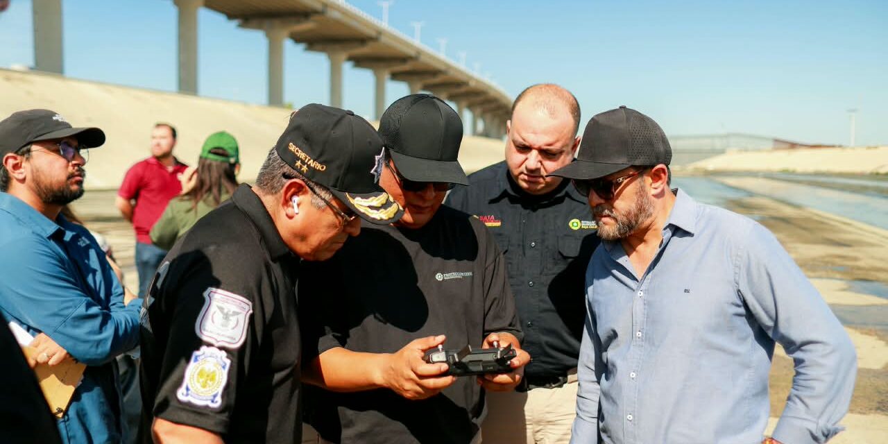 Instruye Gobernadora Marina del Pilar recorrido de inspección por canalización Río Tijuana