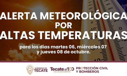 ALERTA METEOROLÓGICA POR ALTAS TEMPERATURAS