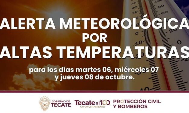 ALERTA METEOROLÓGICA POR ALTAS TEMPERATURAS