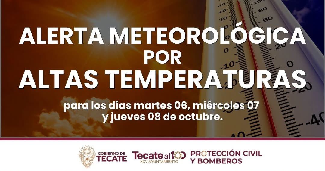 ALERTA METEOROLÓGICA POR ALTAS TEMPERATURAS