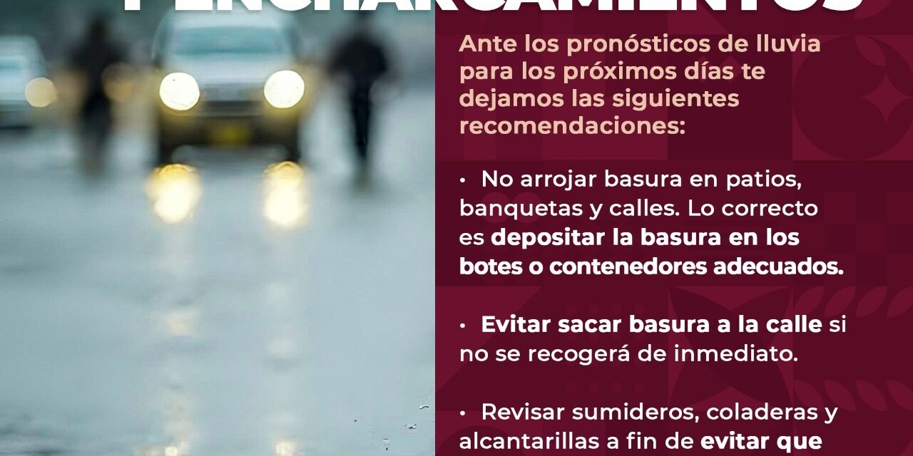 EMITE CESPE RECOMENDACIONES PARA EVITAR ENCHARCAMIENTOS E INUNDACIONES DURANTE LLUVIAS